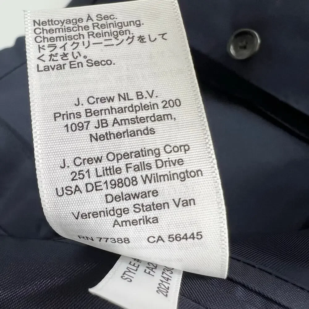 J. Crew Ludlow Traveler Slim-Fit Italian Wool Suit Deep Ocean Size 42R NWOT